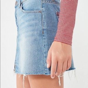 Urban Distressed BDG notched denim mini  skirt- S